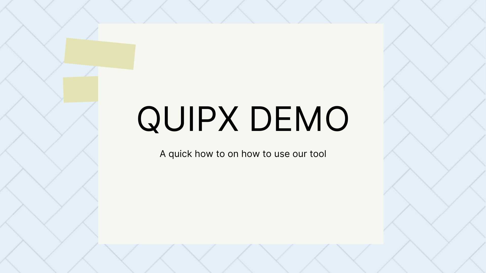 quipx demo 1